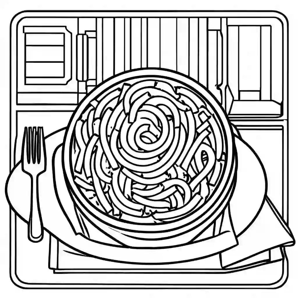 Ziti pasta coloring pages